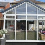 Full view of sparkling clean all-glass conservatory after professional cleaning in Pontefract